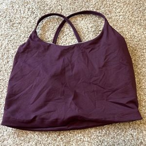 Cropped tank top with built in sports bra